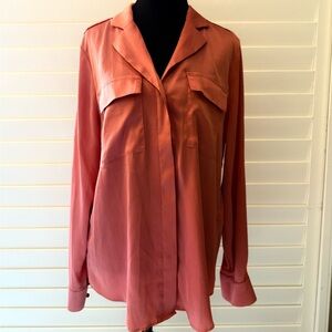 White House Black Market Coral Blouse